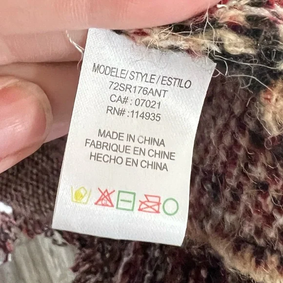 By Anthropologie Paloma Fringed Animal Print Cardigan Sweater - Picture 15 of 16